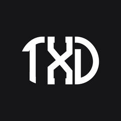 Obraz premium TXD letter logo design on Black background. TXD creative initials letter logo concept. TXD letter design. 