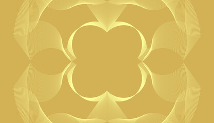 Gold Psychedelic Linear Wavy Backgrounds Vector