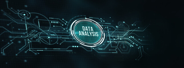 Internet, business, Technology and network concept. Data Analysis for Business and Finance Concept. Information report for digital business strategy. 3d illustration.