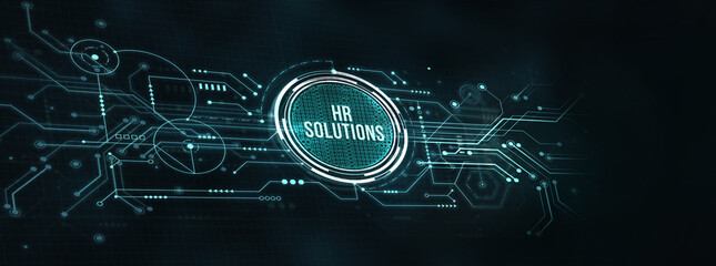 Internet, business, Technology and network concept. Hr Solutions. 3d illustration.