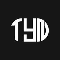 TYN letter logo design on Black background. TYN creative initials letter logo concept. TYN letter design. 
