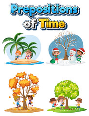 Preposition of time poster design