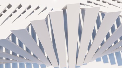 Fototapeta na wymiar Abstract architecture background geometric pattern of design 3d render