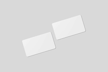 Blank business card for mockup. 3D Render.