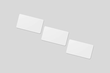 Blank business card for mockup. 3D Render.