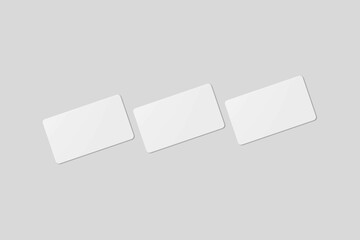 Blank business card for mockup. 3D Render.