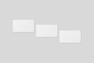 Blank business card for mockup. 3D Render.