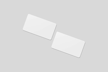 Blank business card for mockup. 3D Render.