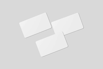 Blank business card for mockup. 3D Render.