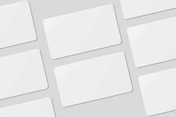 Blank business card for mockup. 3D Render.