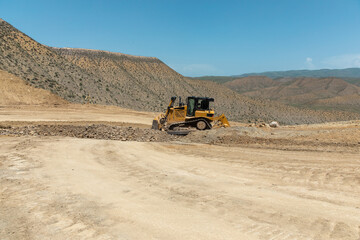 Bulldozer at a construction site