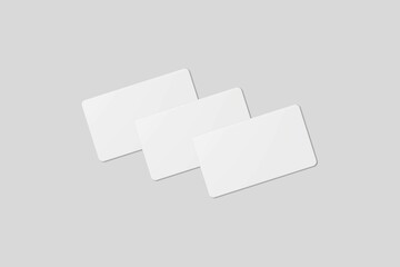 Blank business card for mockup. 3D Render.