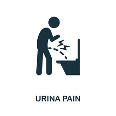 Urina Pain flat icon. Colored element sign from body ache collection. Flat Urina Pain icon sign for web design, infographics and more.