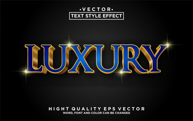 Editable text style effect luxury text color black