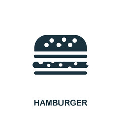 Hamburger icon. Monochrome simple Hamburger icon for templates, web design and infographics