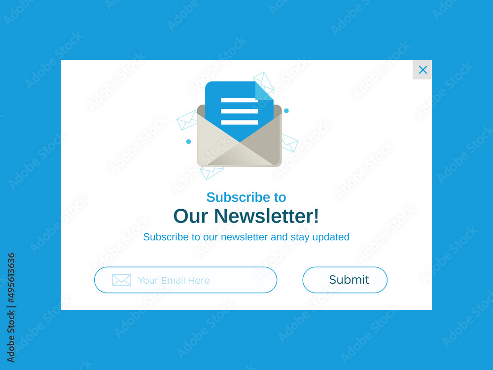 Poster modern newsletter pop up banner design, themes and template. professional web design, full set of el