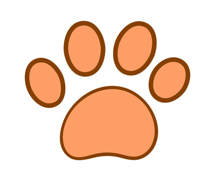 Pet Footprint Icon. Cat or Dog Foot. Vector illustration