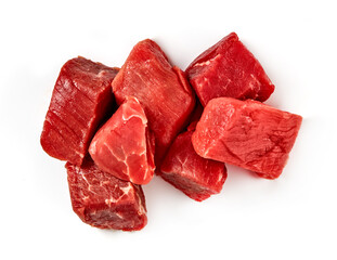 Beef cube sliced meat