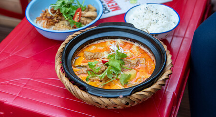Vietnamesisches Street Food auf einem Straßenfest Foodfestival 