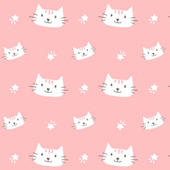 seamless pattern with cats