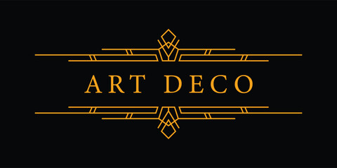 Art Deco vintage for copyspace. classy illustration ornament for text design. Retro party geometric background. Vector illustration for glamour style. © freeject.net