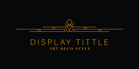 Art Deco vintage for copyspace. classy illustration ornament for text design. Retro party geometric background. Vector illustration for glamour style.