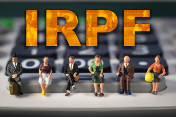 Income Tax Campaign Spain. Euro Coin IRPF web Background. Declaracion de la Renta. Macro