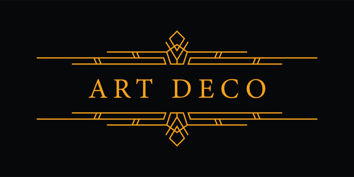 Art Deco vintage for copyspace. classy illustration ornament for text design. Retro party geometric background. Vector illustration for glamour style. - Powered by Adobe