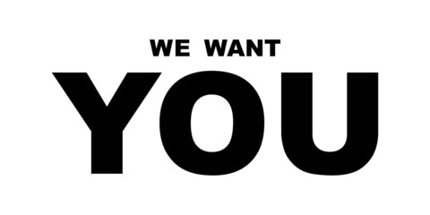 We want you simple illustration