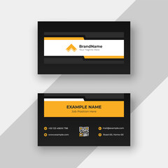 Double-sided creative business card template. Portrait and landscape orientation