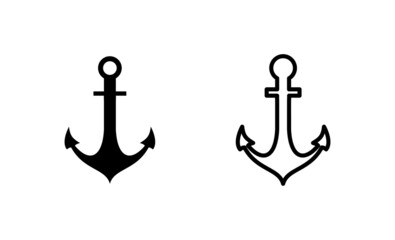 Anchor icon vector. Anchor sign and symbol. Anchor marine icon.