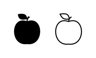 Apple icon vector. Apple sign and symbols for web design.