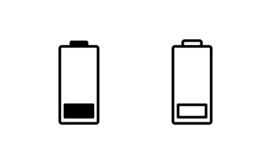 Battery icon vector. battery Charging sign. battery charge level