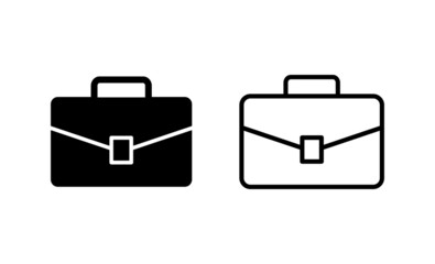 Briefcase icon vector. suitcase sign and symbol. luggage symbol.