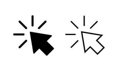 Click icon vector. pointer arrow sign and symbol. cursor icon