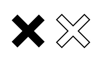 Obraz premium Close icon vector. Delete sign and symbol. cross sign