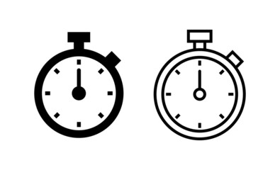 Stopwatch icon vector. Timer sign and symbol. Countdown icon. Period of time