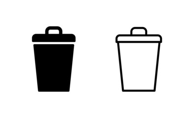 Trash icon vector. trash can icon. delete sign and symbol.