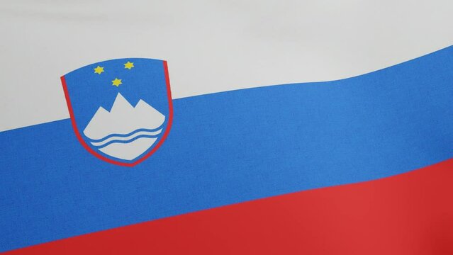 National flag of Slovenia waving original colors 3D Render, Republic of Slovenia flag textile, slovene zastava Slovenije, coat of arms Slovenia independence day, Slovene tricolor