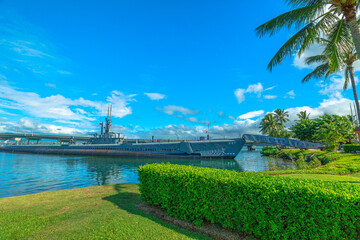 The USS Bowfin Submarine SS-287. Pearl Harbor historic landmark, National historic and patriotic...