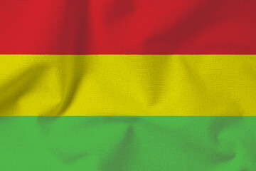 Bolivia 3D waving flag illustration. Texture can be used as background.