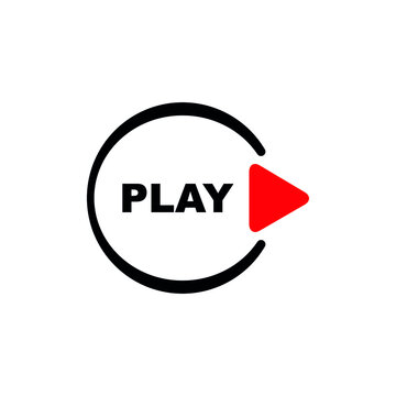 play music vector icon.	