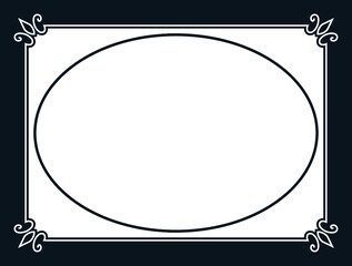 Empty photo frame vector. Retro photo studio picture frame