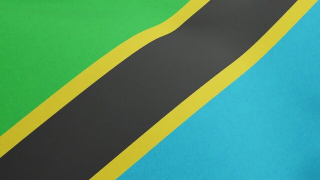 National flag of Tanzania waving original colors 3D Render, United Republic of Tanzania flag textile or Swahili bendera ya Tanzania, coat of arms Tanzania independence day