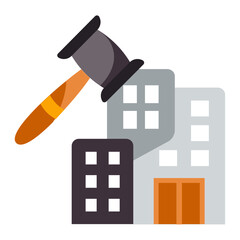 merger and acquisition law Concept, Real Estate Act vector color icon design, Lawyer and Legal System symbol, Different Fields of Law Sign, Advocate and attorney stock illustration