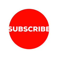 Subscribe button vector icon. Subscribe typography icon.