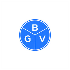 BGV letter logo design on white background. BGV creative circle letter logo concept. BGV letter design. 