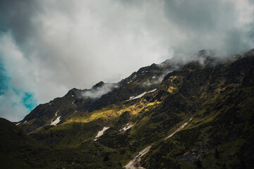 clouds over the mountains