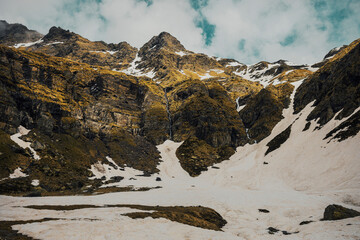 Obraz premium landscape with snow in the mountains