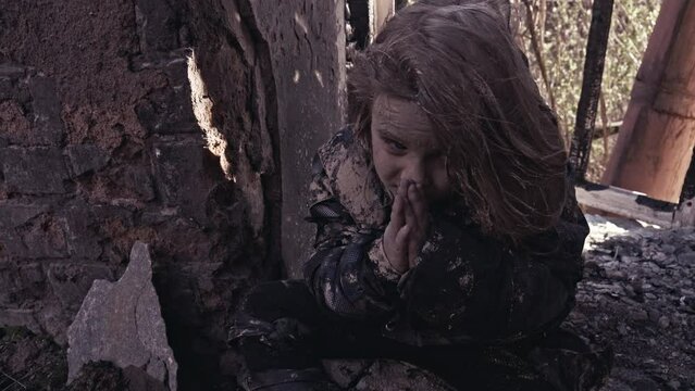 Children without a home, apocalypse, war